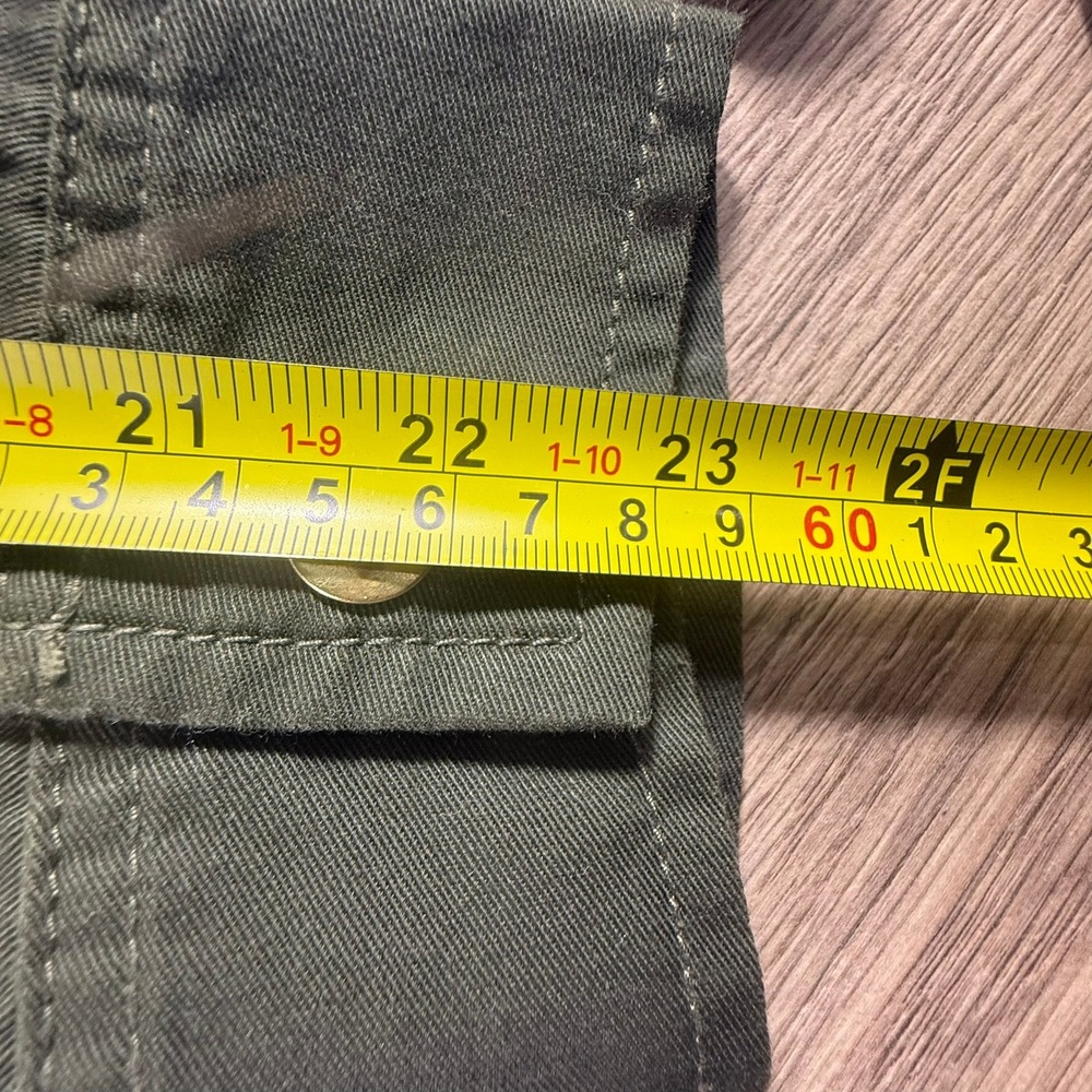 Talbots Women's Field Utility Jacket Olive Green Pockets 14W Fall Chore Canvas - Picture 4 of 16